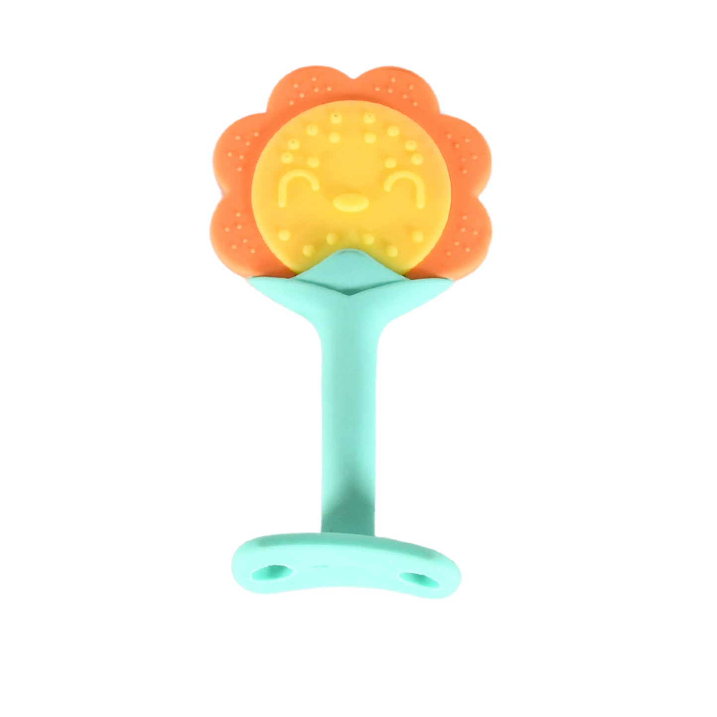 Baby Silicone Teether Fruit Teether For Toddlers100 Food Grade Silicone Teether Non-toxic Latex Free Suitable For Kids Above 3 Months Sunflower Moon Shape(1 Pc)