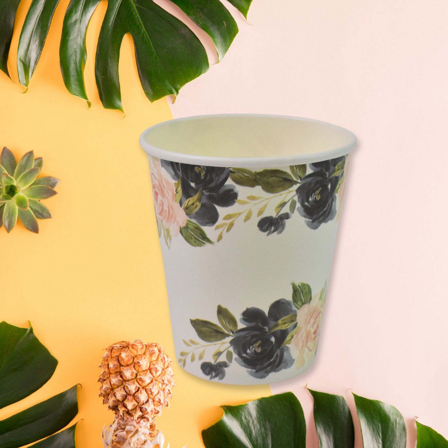 Disposable Paper Cups (10 Pcs Set Mix Color Design) - Primesmart