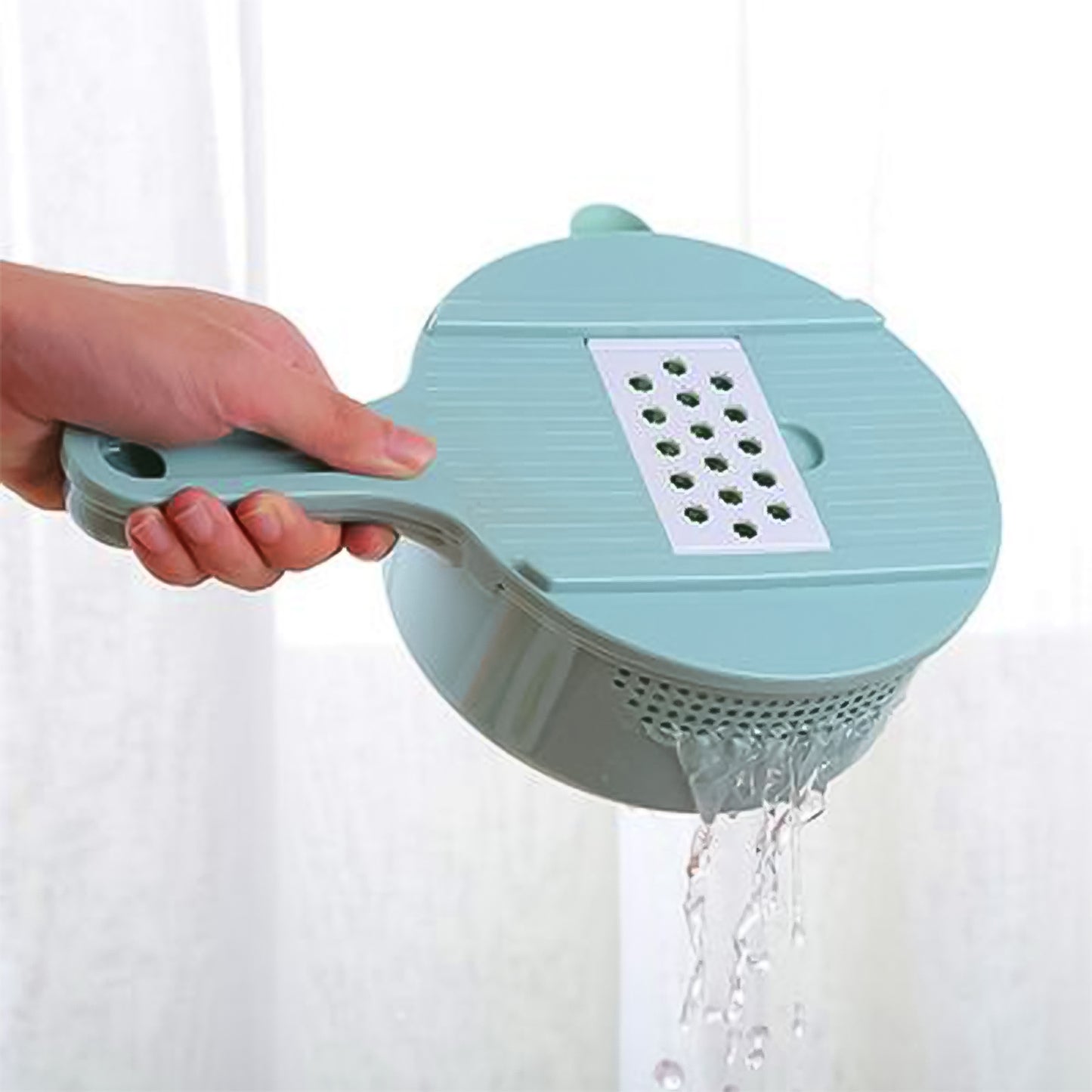 Vegetable Choppers With Drain Basket 6 In 1 Vegetable Slicer Blades - Primesmart