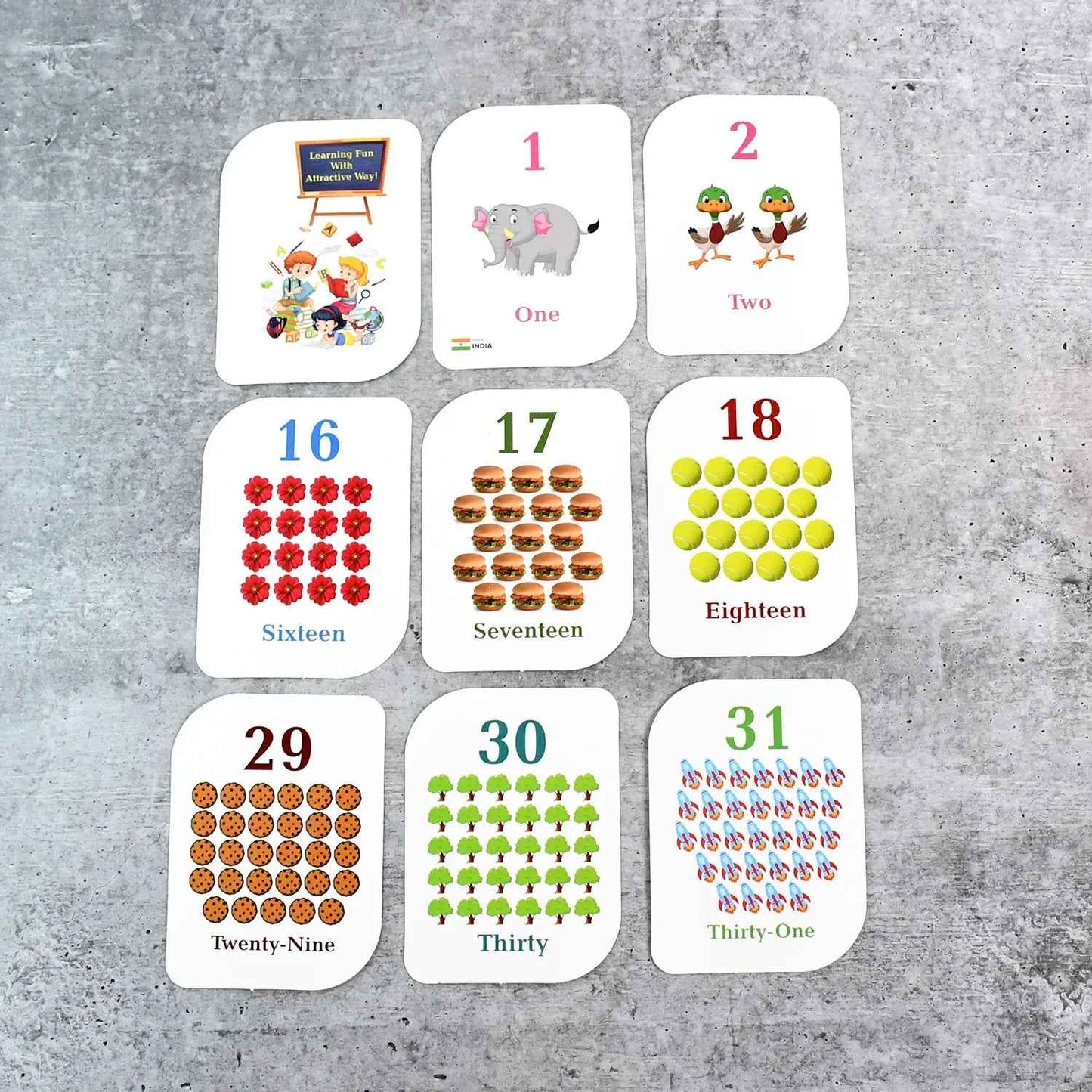Kid Kraft Number Flashcards for Fun Learning Activities