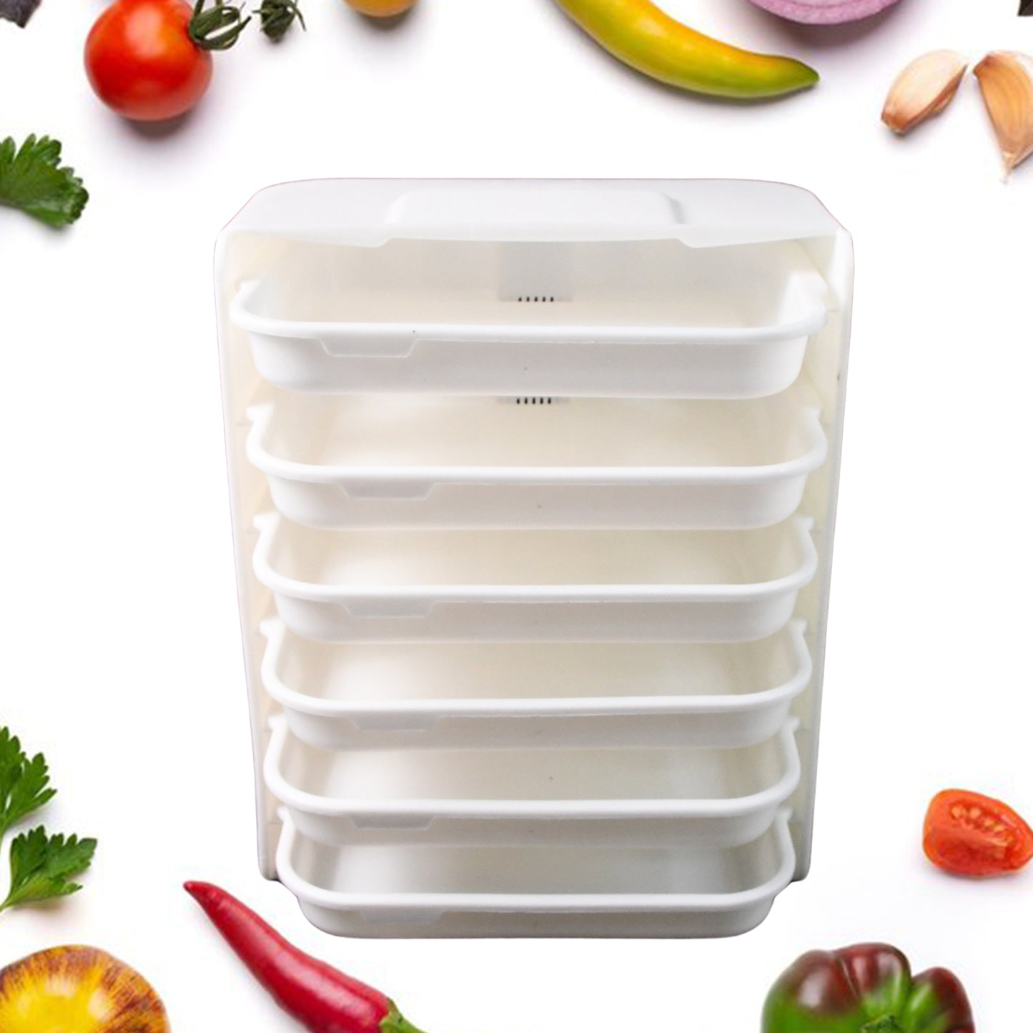 6 Layer Wall-mounted Food Organizer Rack - Primesmart