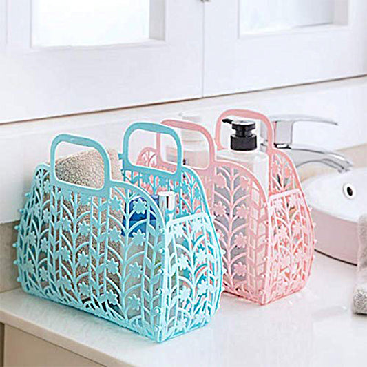 Plastic Foldable Basket Bag - Primesmart