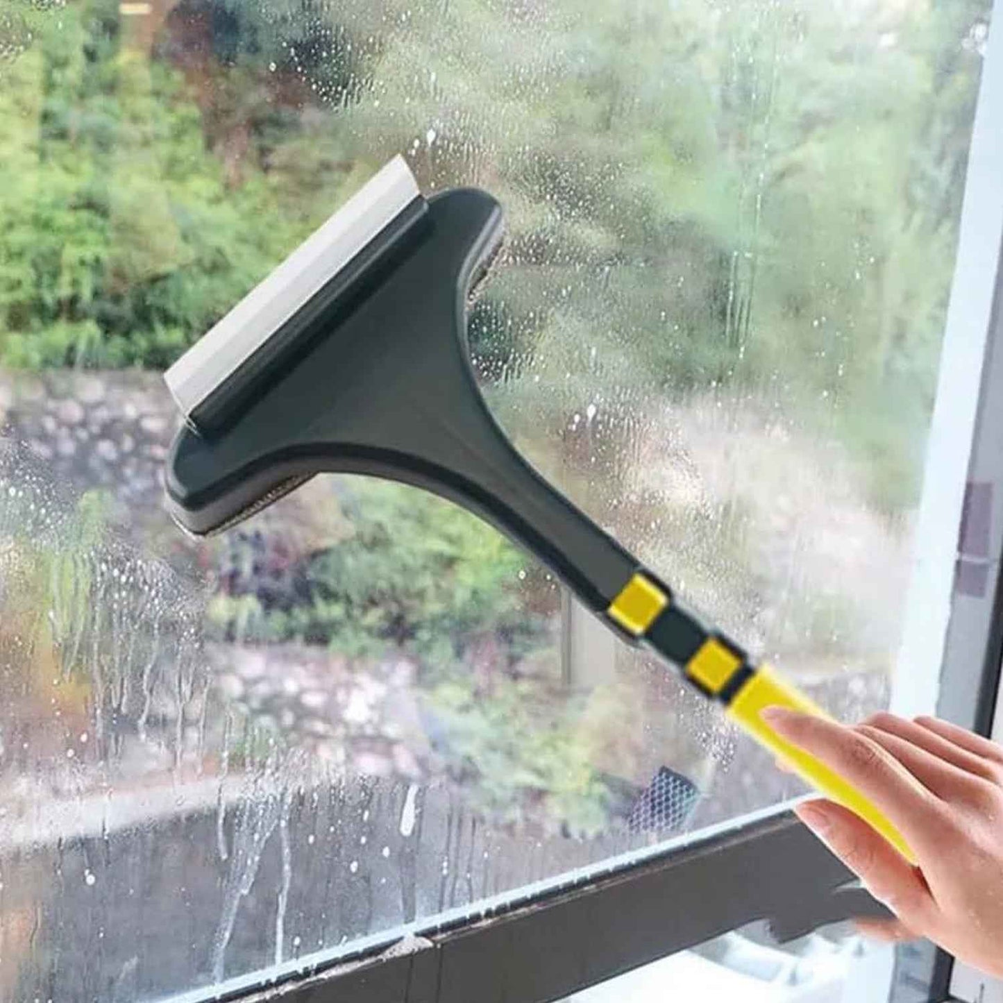 Brush 2 In 1 Mesh Cleaning Brush Wiper With Extended Handle Window Cleaning Brush Net Cleanermagic Window Cleaner Brush Window Mesh Cleaner (1 Pc)