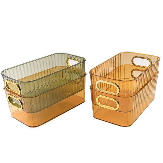 Premium Ribbed Storage Basket Organizer Box - Primesmart