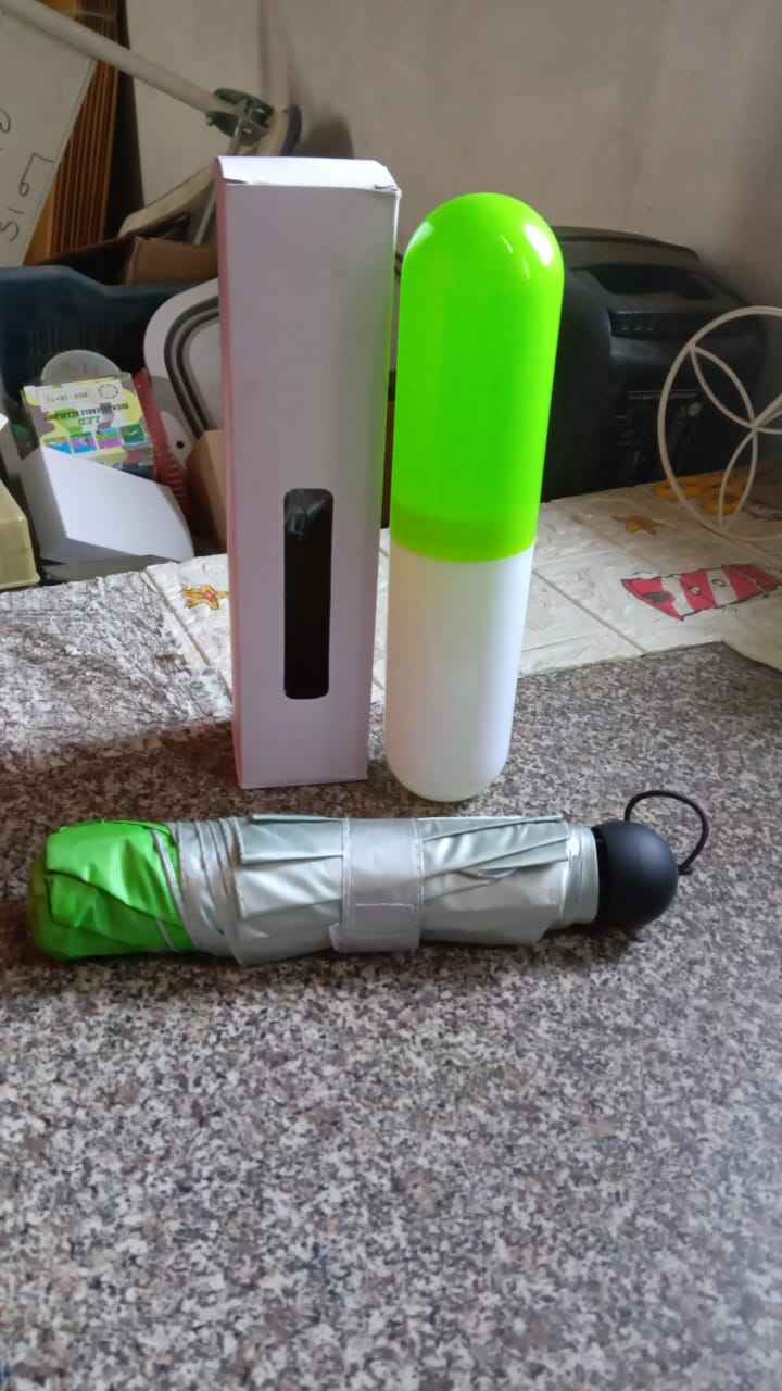 3 Fold Sun Protective Solid Foldable Umbrella