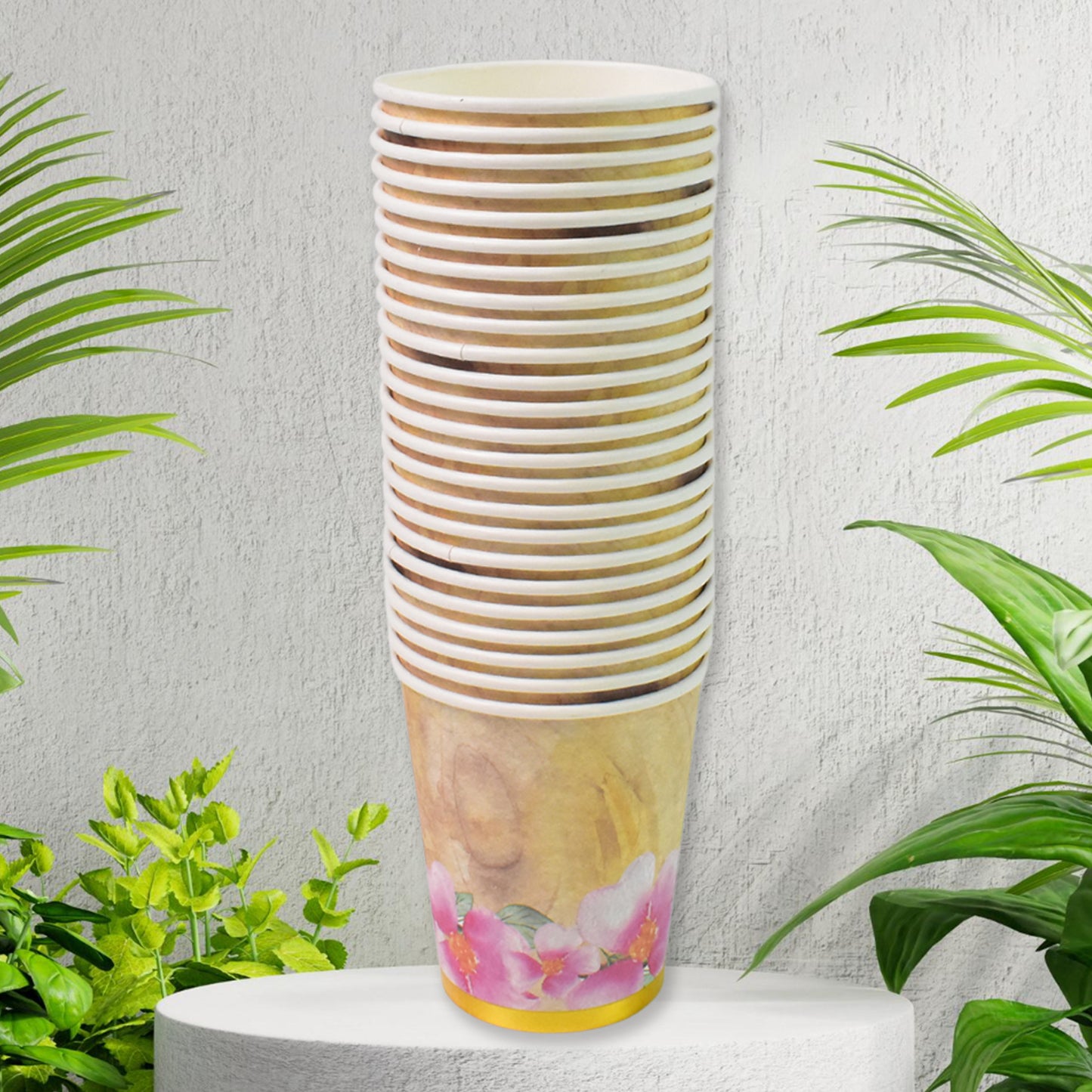 Disposable Paper Cups (24 Pcs Set Mix Color Design) - Primesmart