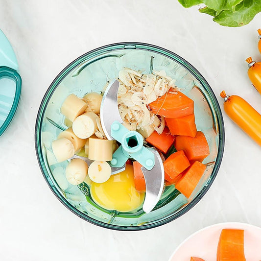 Stainless Steel Compact Extra Sharp Hand Held Chopper slicer With 5 Blades - Primesmart