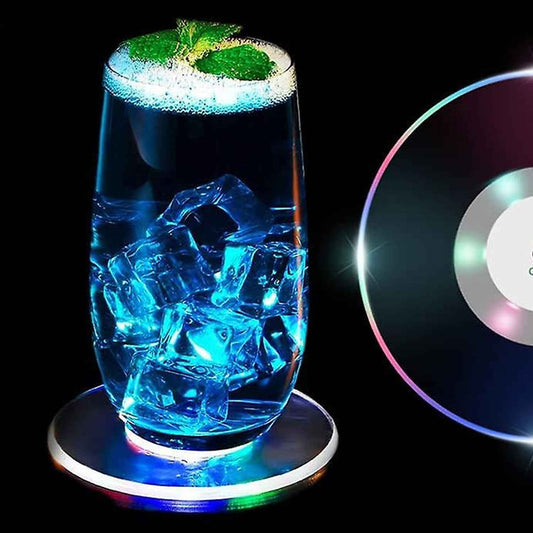 Colorful Led Cocktail Coaster Round