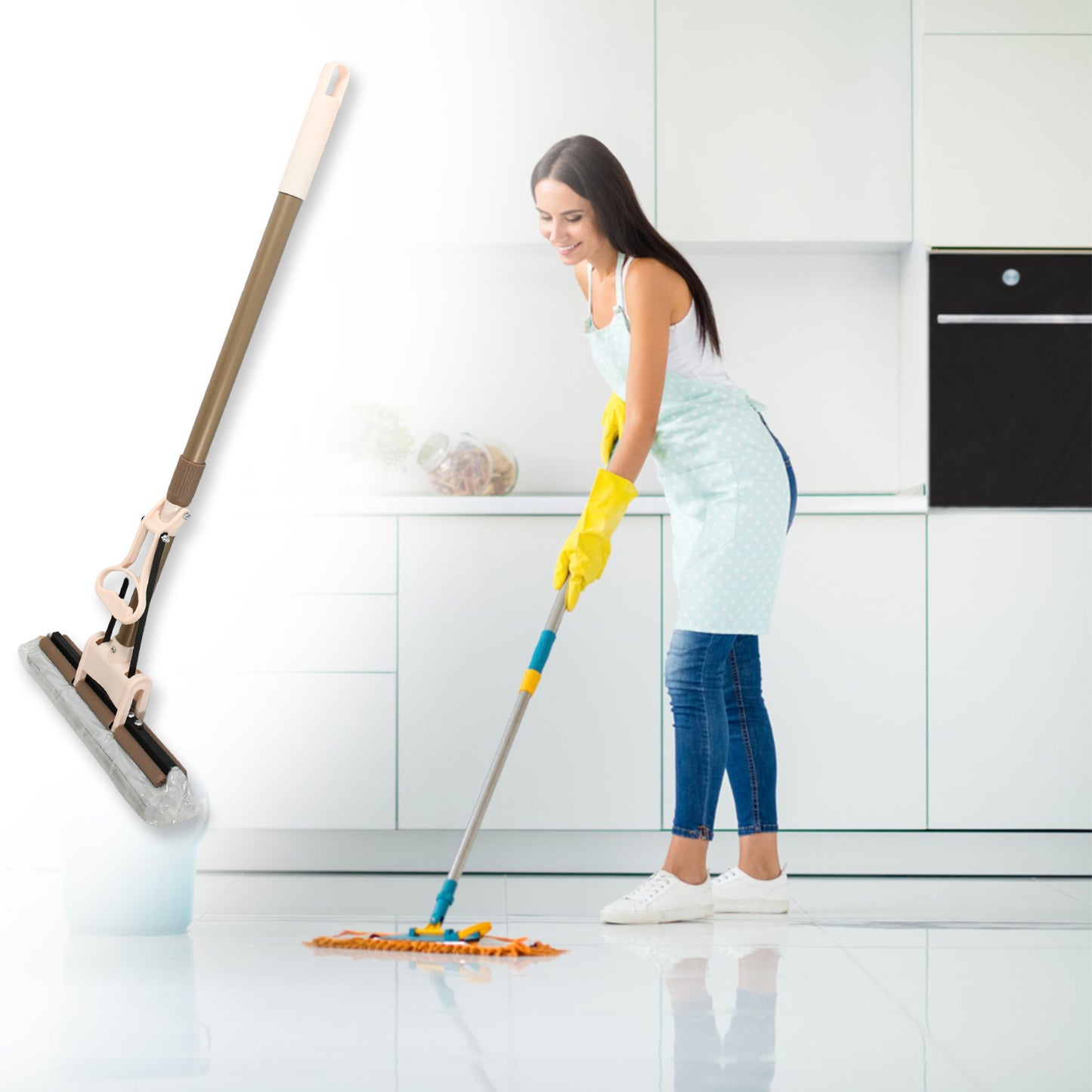 Sponge Mop Super Absorbent Sponge-head-self-cleaning Miracle-mop - Primesmart
