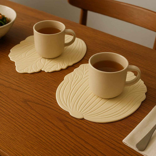 Silicone Leaf Design Coaster Set