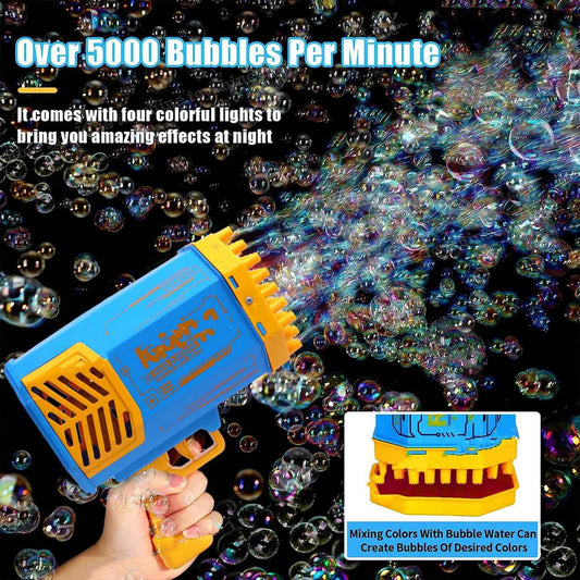 69 Holes Big Rechargeable Powerful Machine Bubble Gun Toys For Kids Adults Bubble Makers Big Rocket Boom Bubble Blower Best Gifts