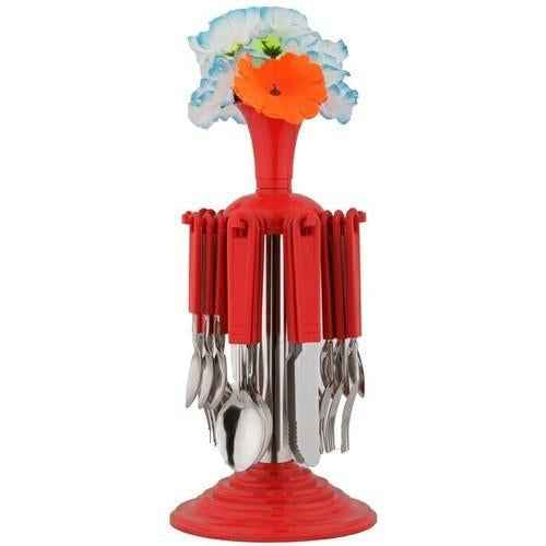 24 Pcs Plastic Stainless Steel Cutlery Set