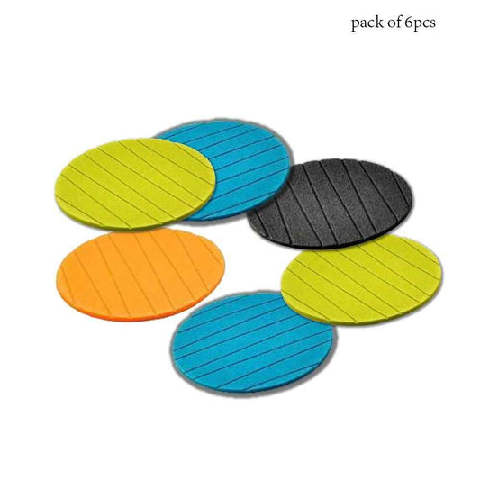 Round Shape Plain Silicone Cup Coaster Set