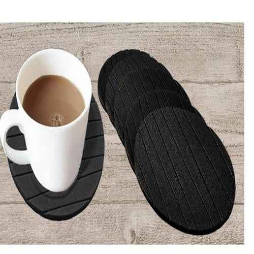 Round Shape Plain Silicone Cup Coaster Set