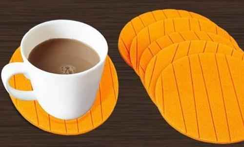 Round Shape Plain Silicone Cup Coaster Set