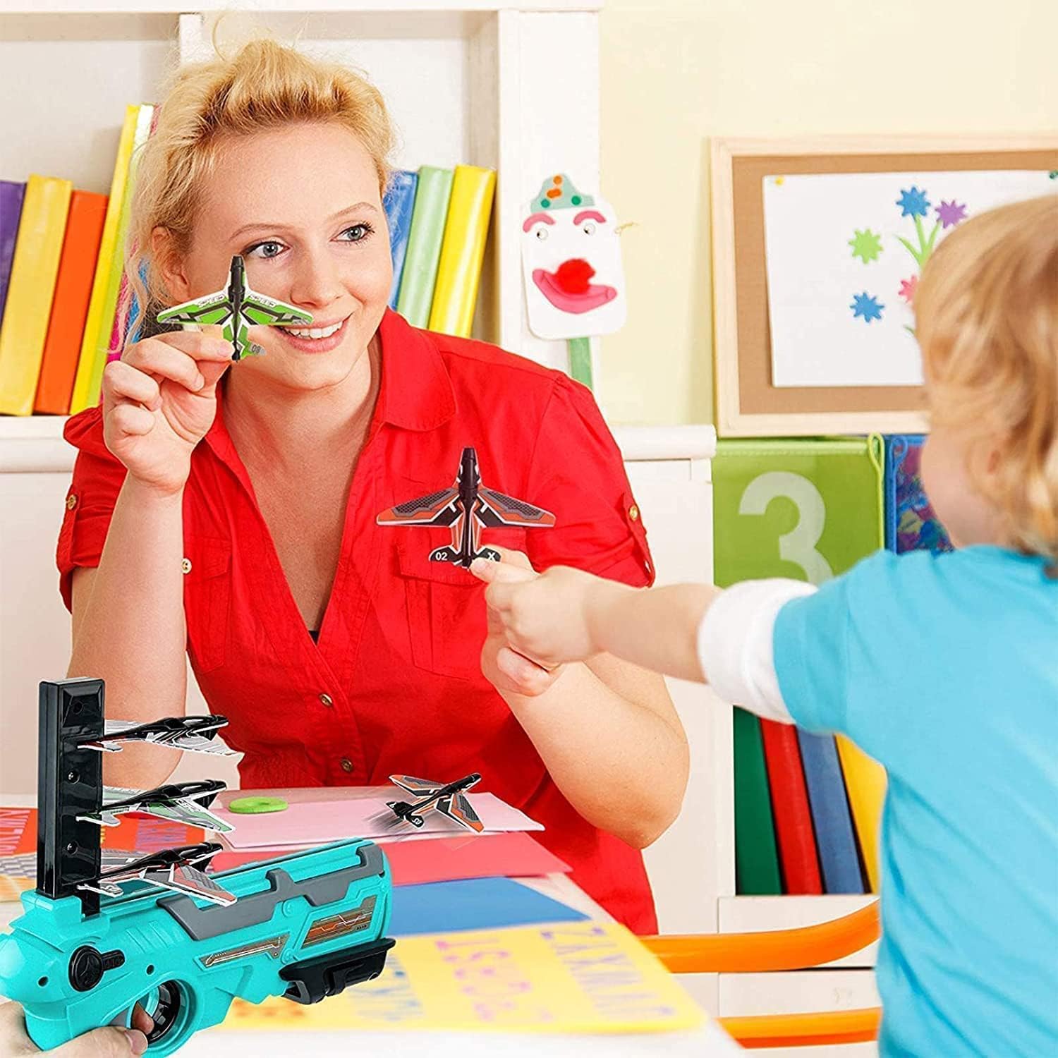 Airplane Launcher Gun Toy With Foam Glider Planes - Primesmart