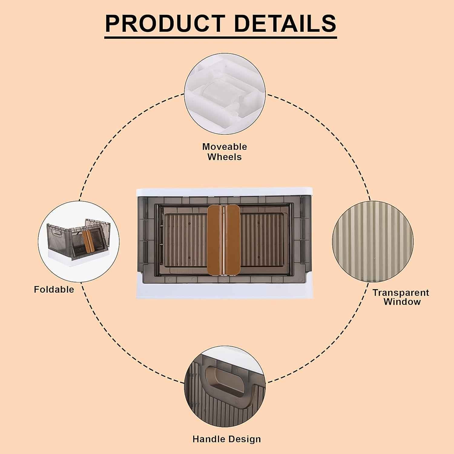 Plastic Folding Wardrobe Storage Organizer (1 Layer  1 Pc)