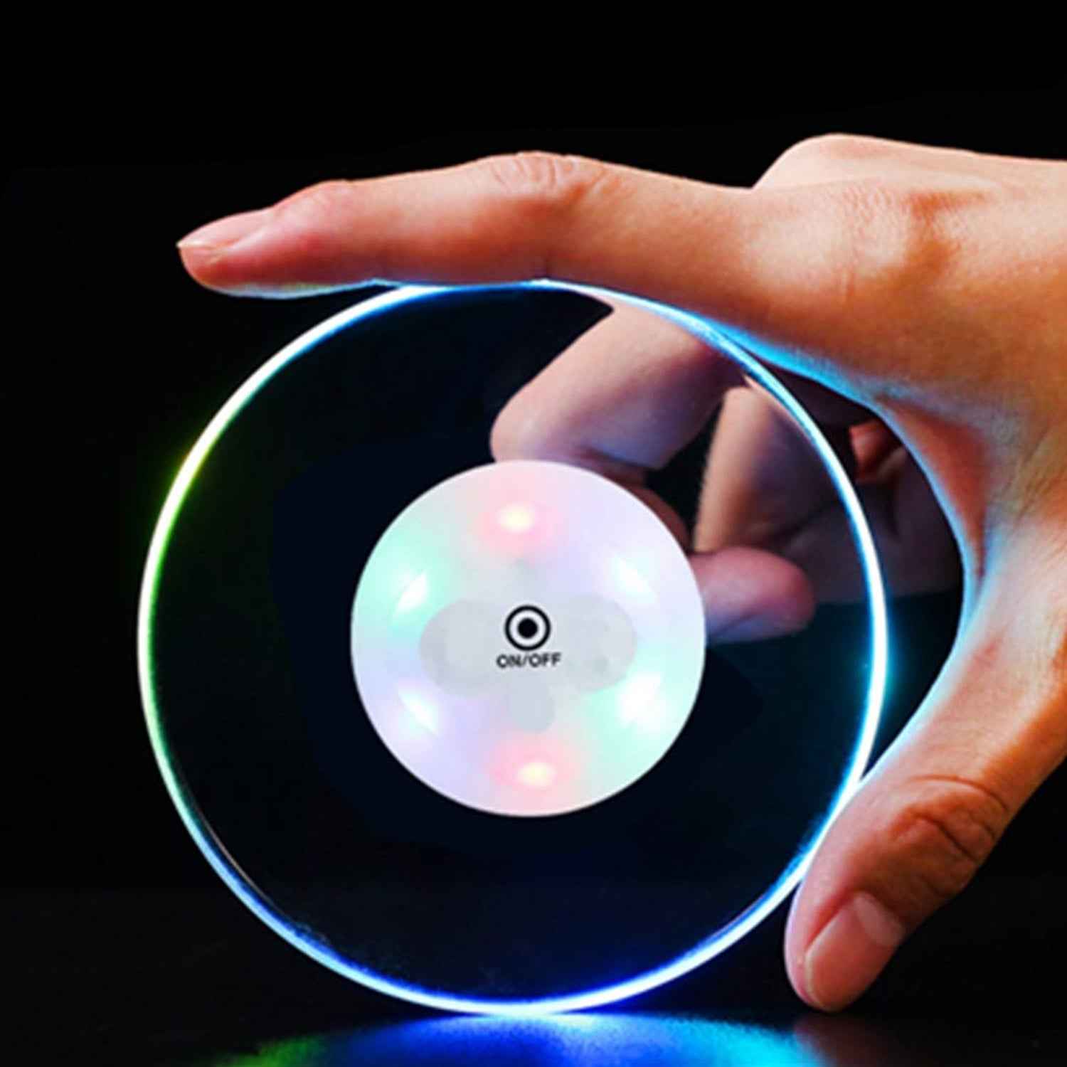 Colorful Led Cocktail Coaster Round