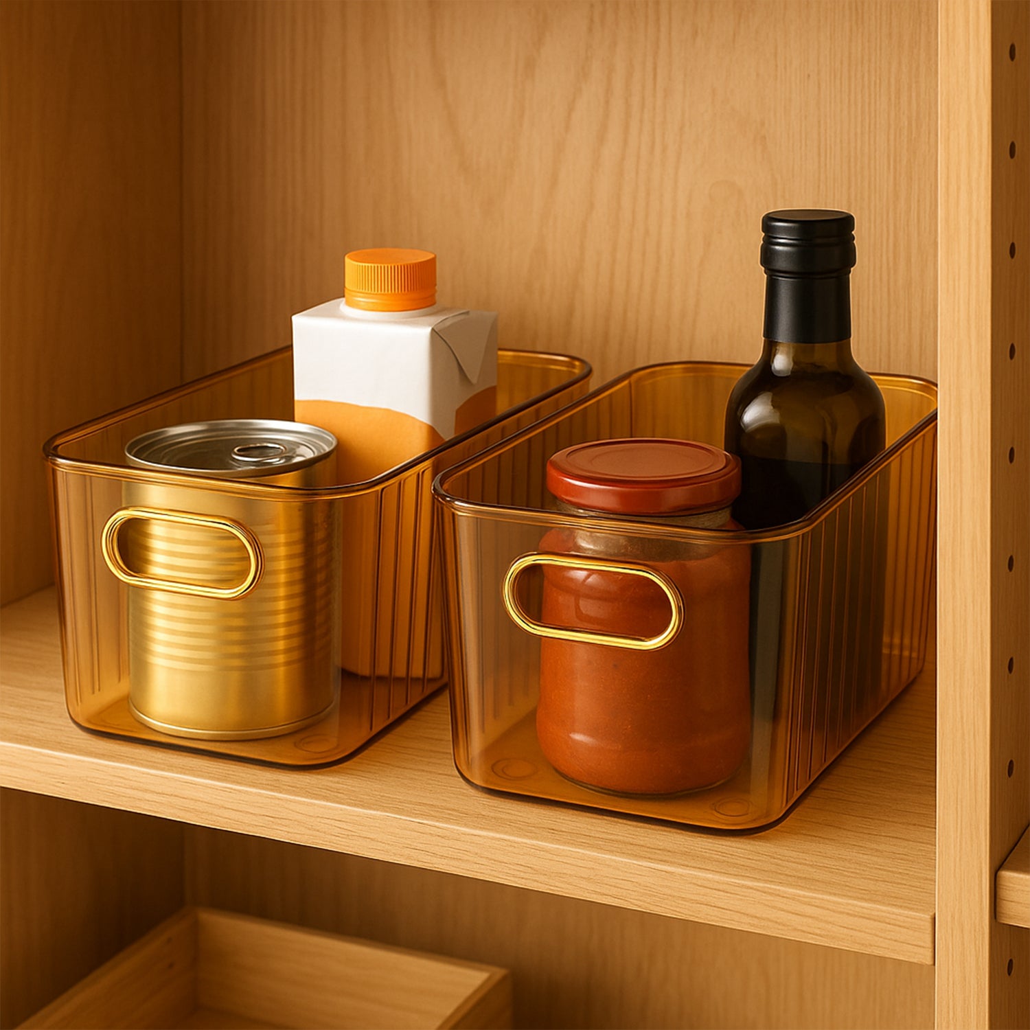 Premium Ribbed Storage Basket  Organizer Box - Primesmart