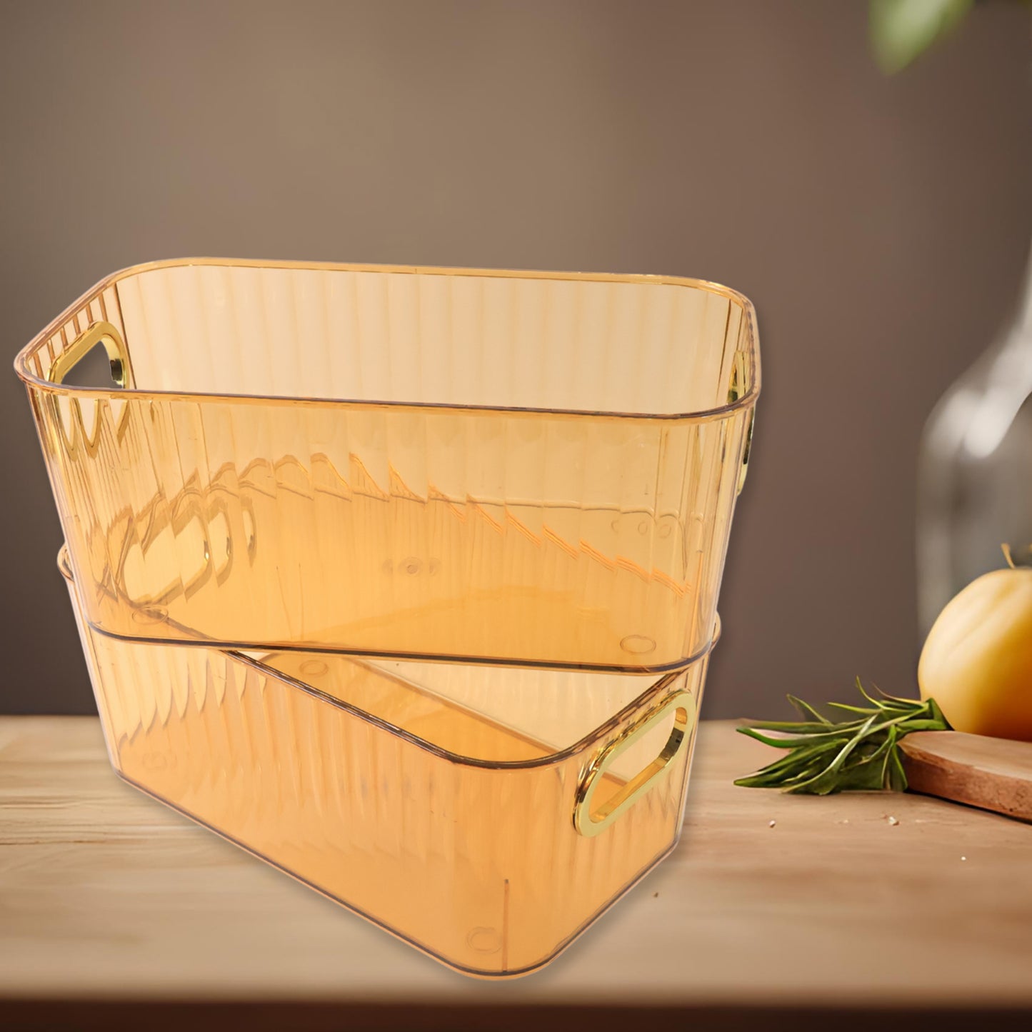 Premium Ribbed Transparent Organizer Box - Primesmart