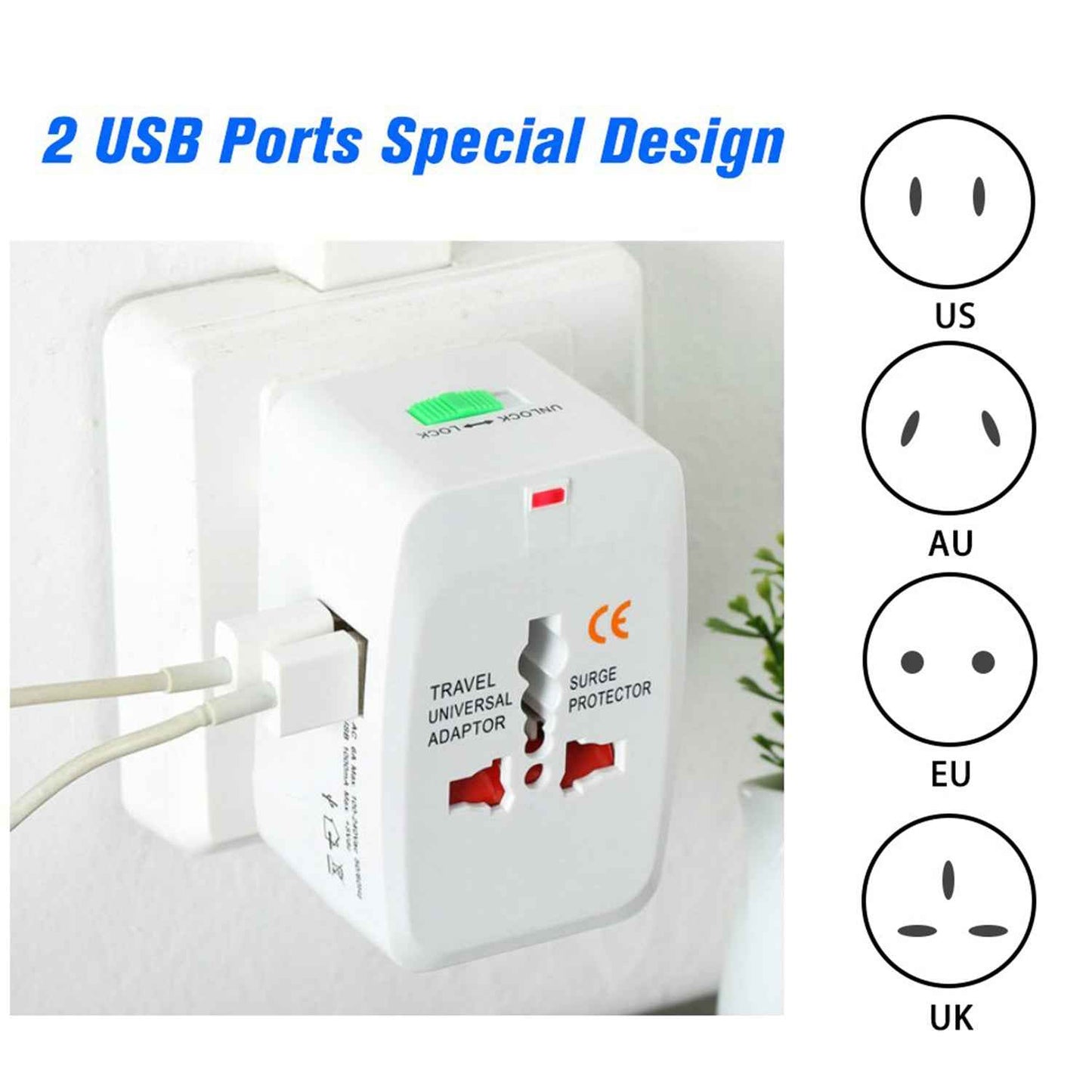 All-in-one Universal Travelling Ac Adaptor