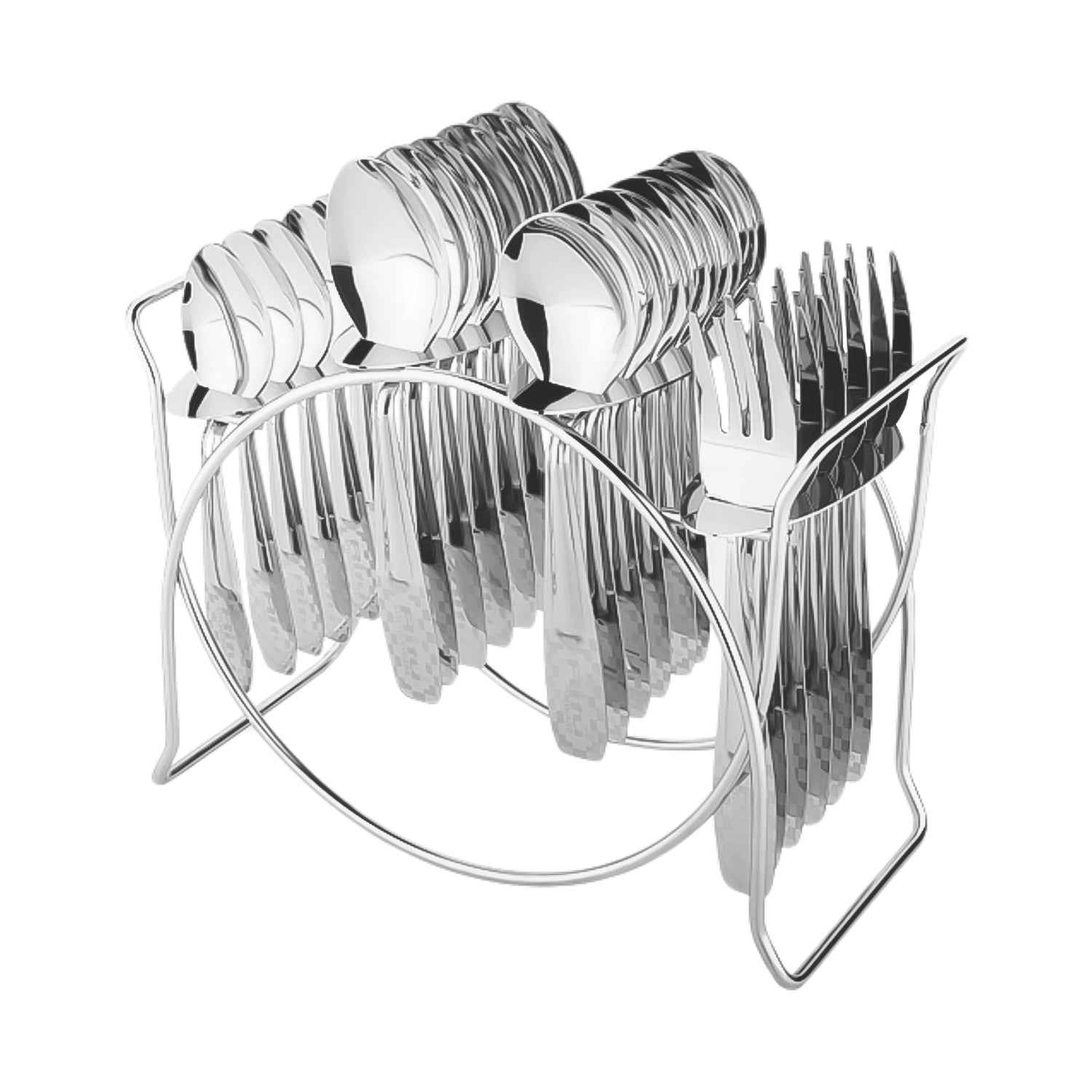 Stainless Steel Cutlery Set With Storage Stand