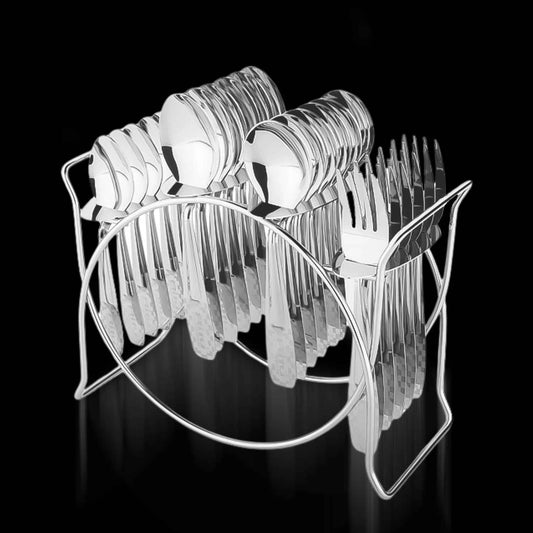 Stainless Steel Cutlery Set With Storage Stand