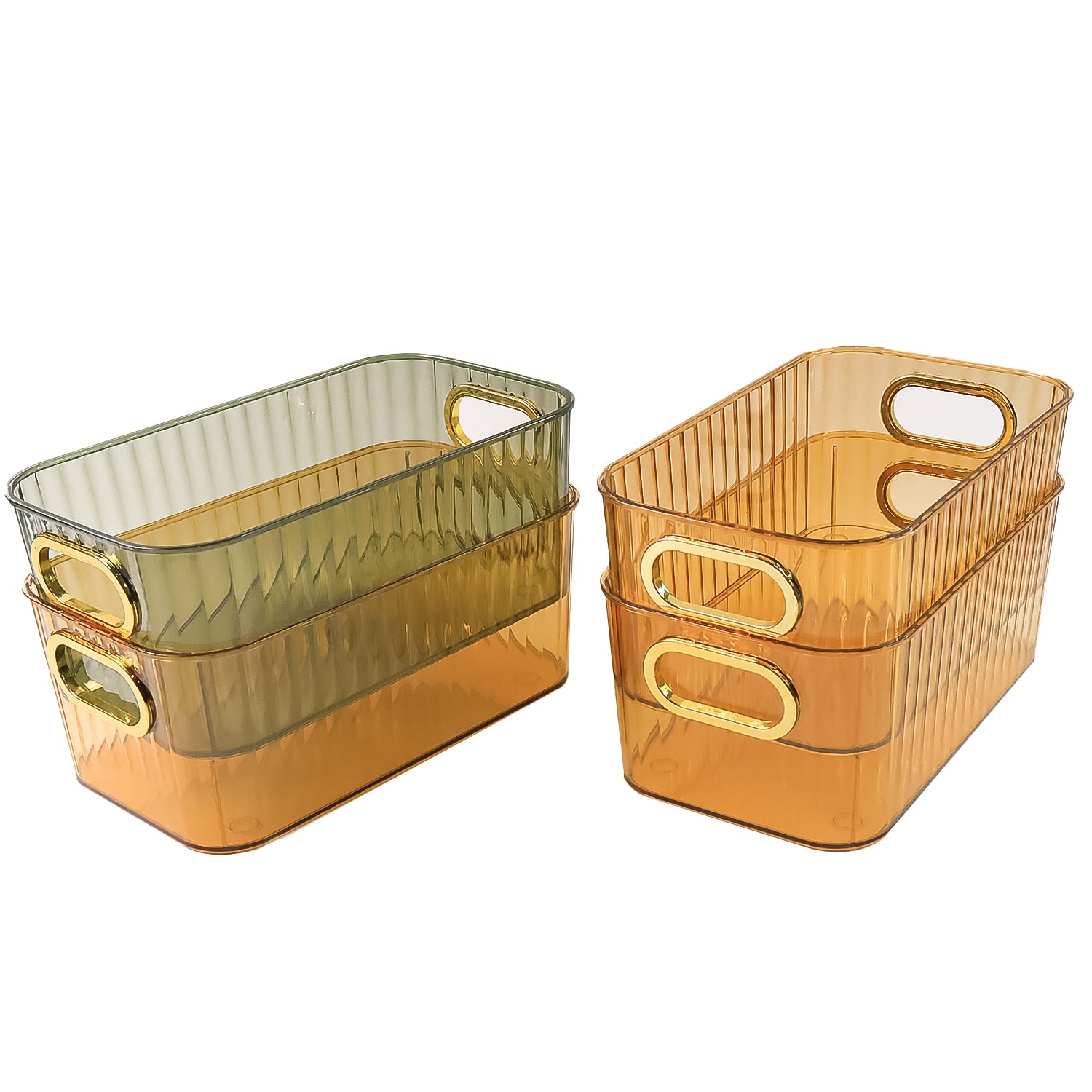 Premium Ribbed Storage Basket  Organizer Box - Primesmart