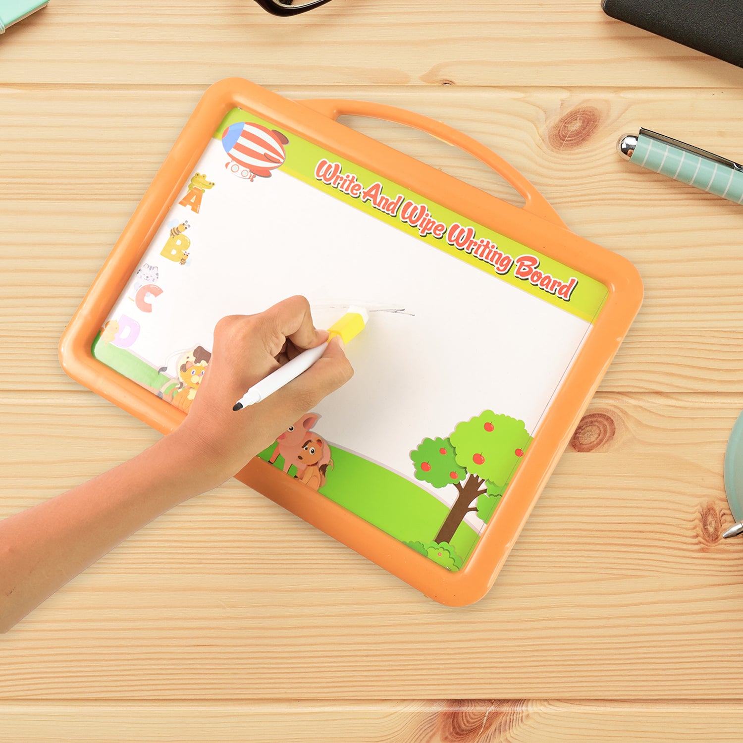2-in-1 Double-sided Write And Wipe Educational Drawing Board - Primesmart