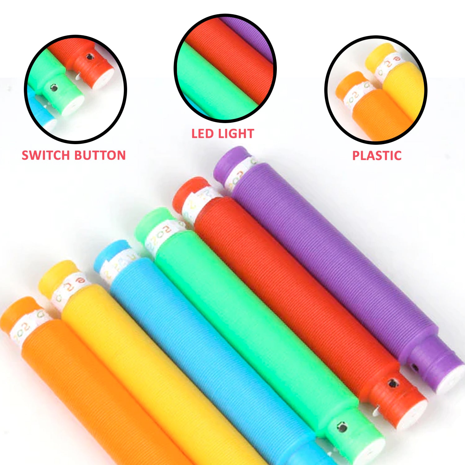 Mini Pop Tubes Colourful Tubes Sensory Toys - Primesmart