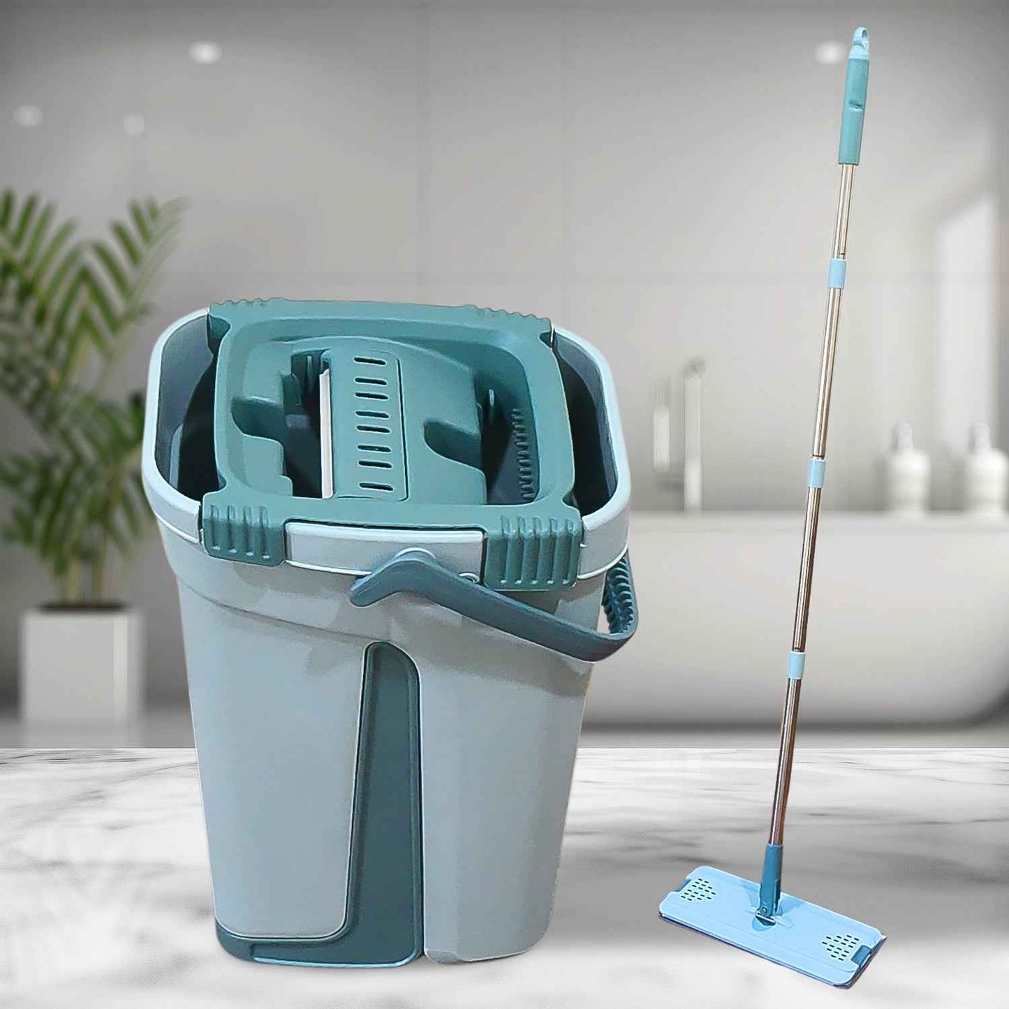 Scratch Cleaning Mop With 2 In 1 Self Clean Wash Dry Hands Free Flat Mop
