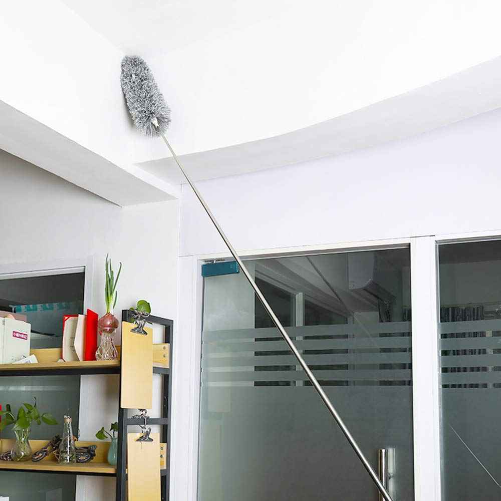 Microfiber Dusters For Cleaning Telescoping Feather Duster With 100 Inches Extendable Handle Pole Dusting Cleaning Tools For Cleaning High Ceiling Ceiling Fan Blinds Cobwebs Furniture Cars