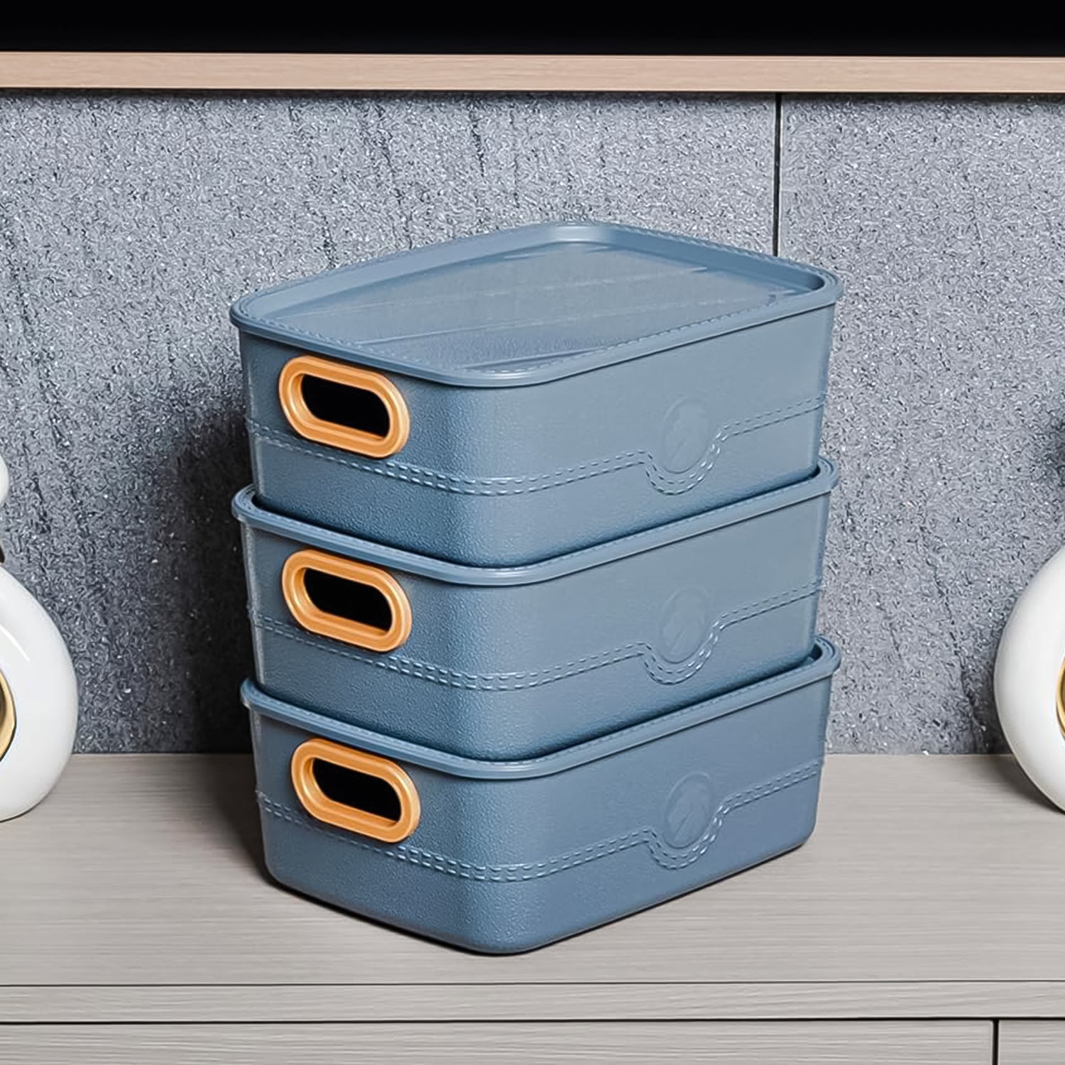 Plastic Multipurpose Storage Set With Handle - Primesmart