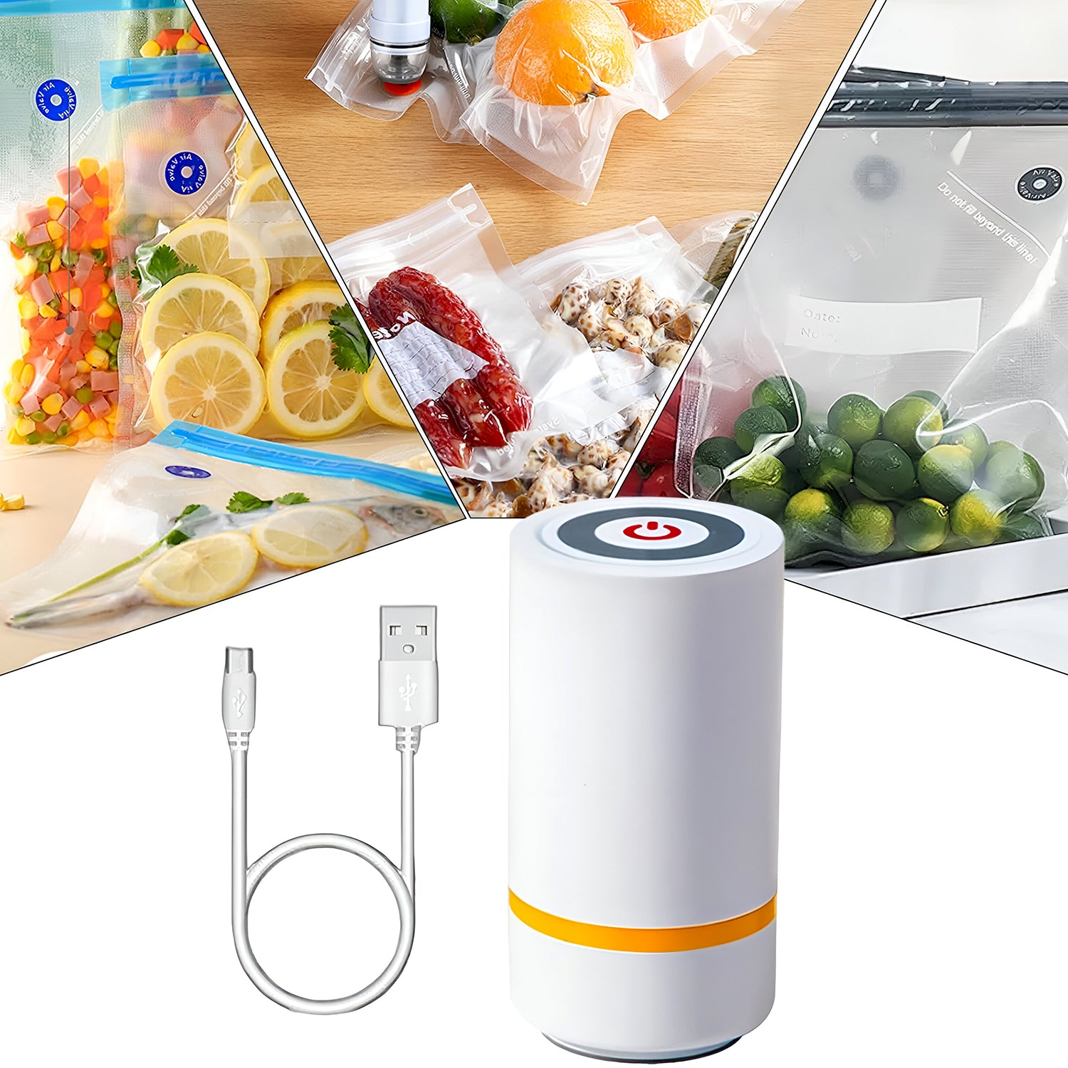 Portable Usb Rechargeable Vacuum Sealer Machine - Primesmart