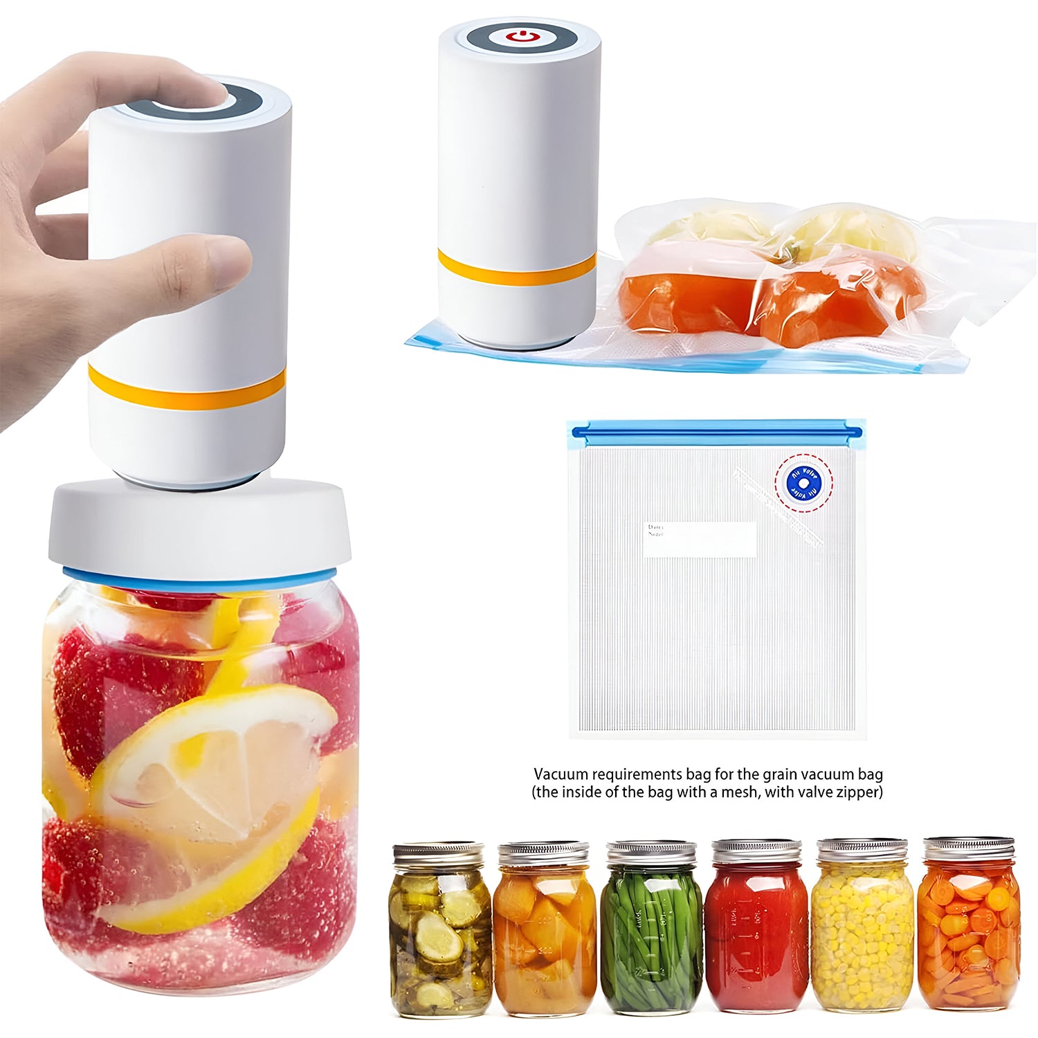 Portable Usb Rechargeable Vacuum Sealer Machine - Primesmart