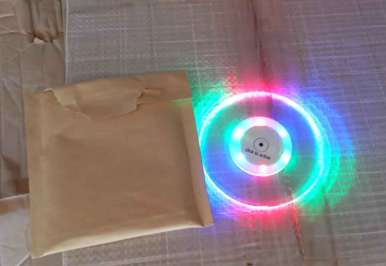 Colorful Led Cocktail Coaster Round