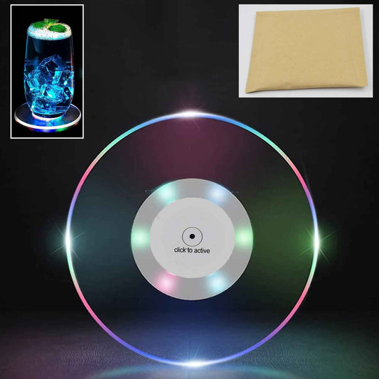 Colorful Led Cocktail Coaster Round