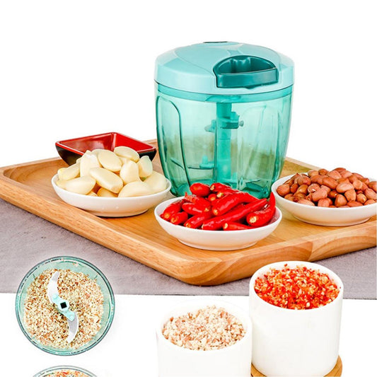 Stainless Steel Compact Extra Sharp Hand Held Chopper slicer With 5 Blades - Primesmart