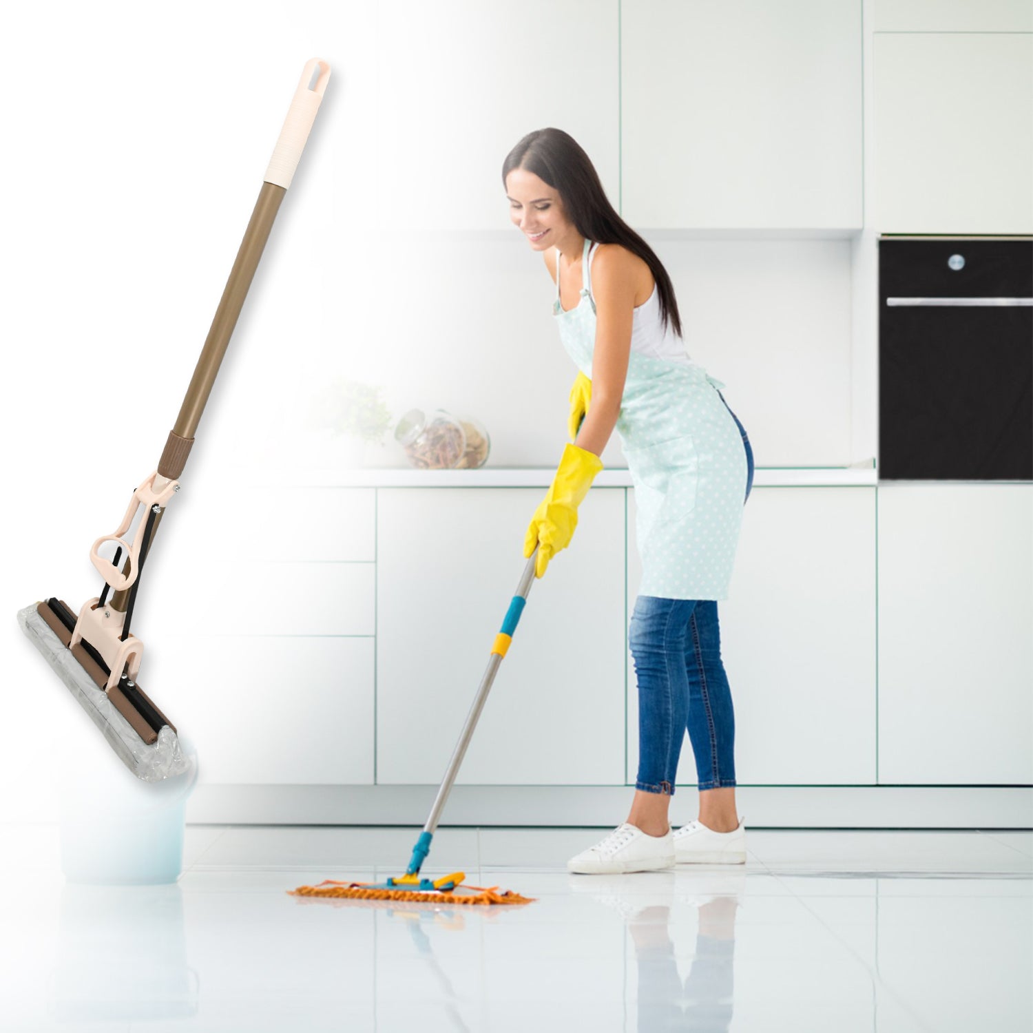 Sponge Mop Super Absorbent Sponge-head-self-cleaning Miracle-mop - Primesmart