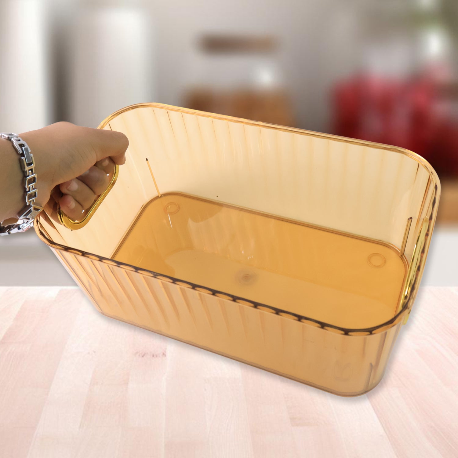 Premium Ribbed Transparent Organizer Box - Primesmart
