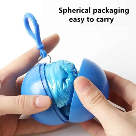 Disposable Raincoat With Hood And Attachable Round Case