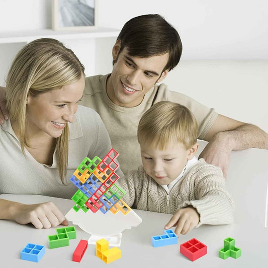 3d Tower Game Tower Balance Game Tower Stacking Game Adult Kid Tower Stacking Blocks Balance Game Blocks Building Toys For Kids Age 3+ Years (16 Pcs Set)