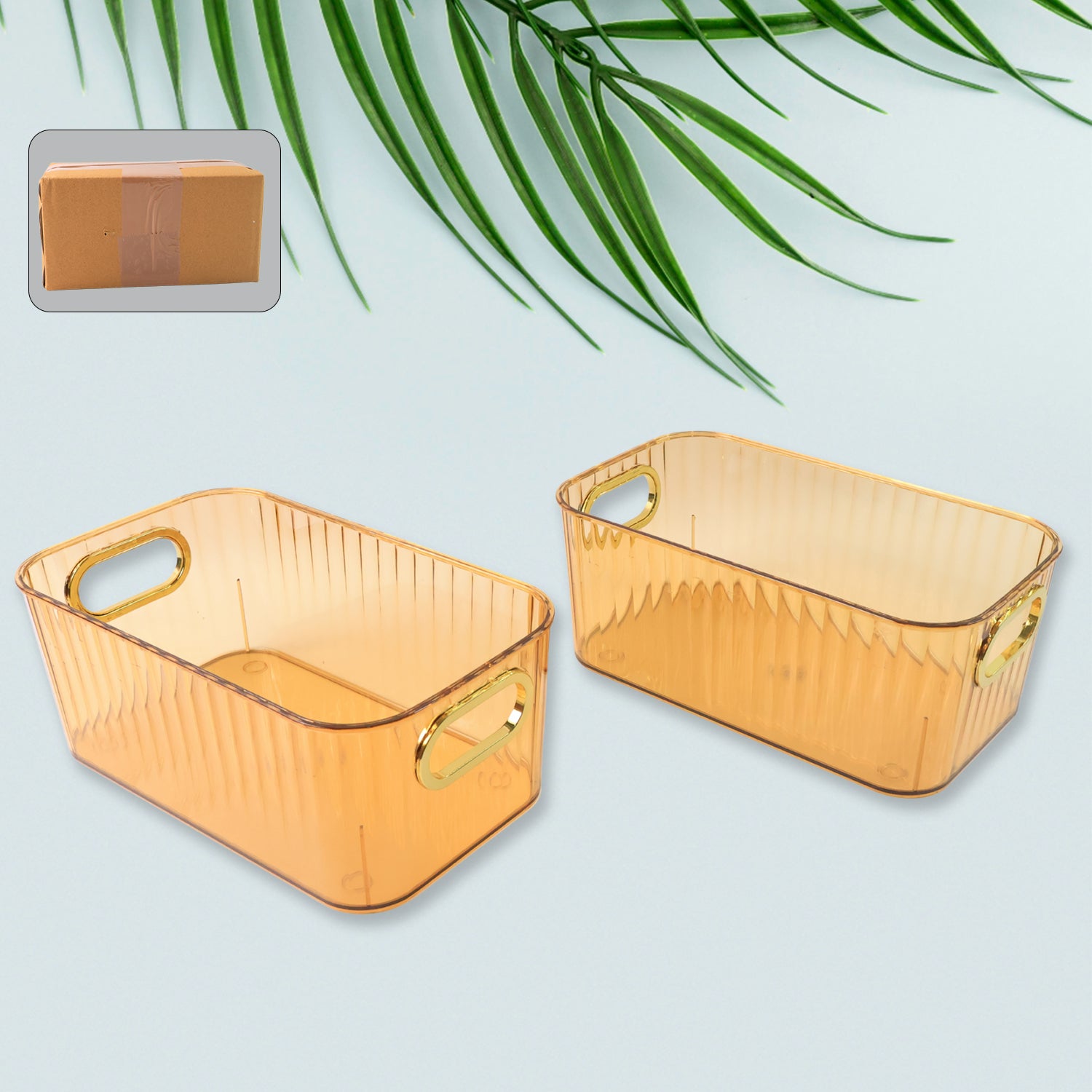 Premium Ribbed Transparent Organizer Box - Primesmart