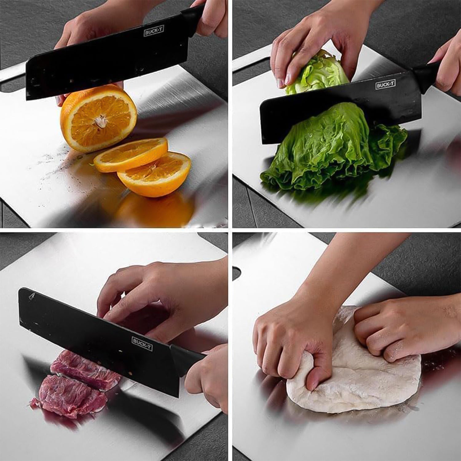 Stainless Steel Vegetable  Fruit Cutting Chopping Board - Primesmart
