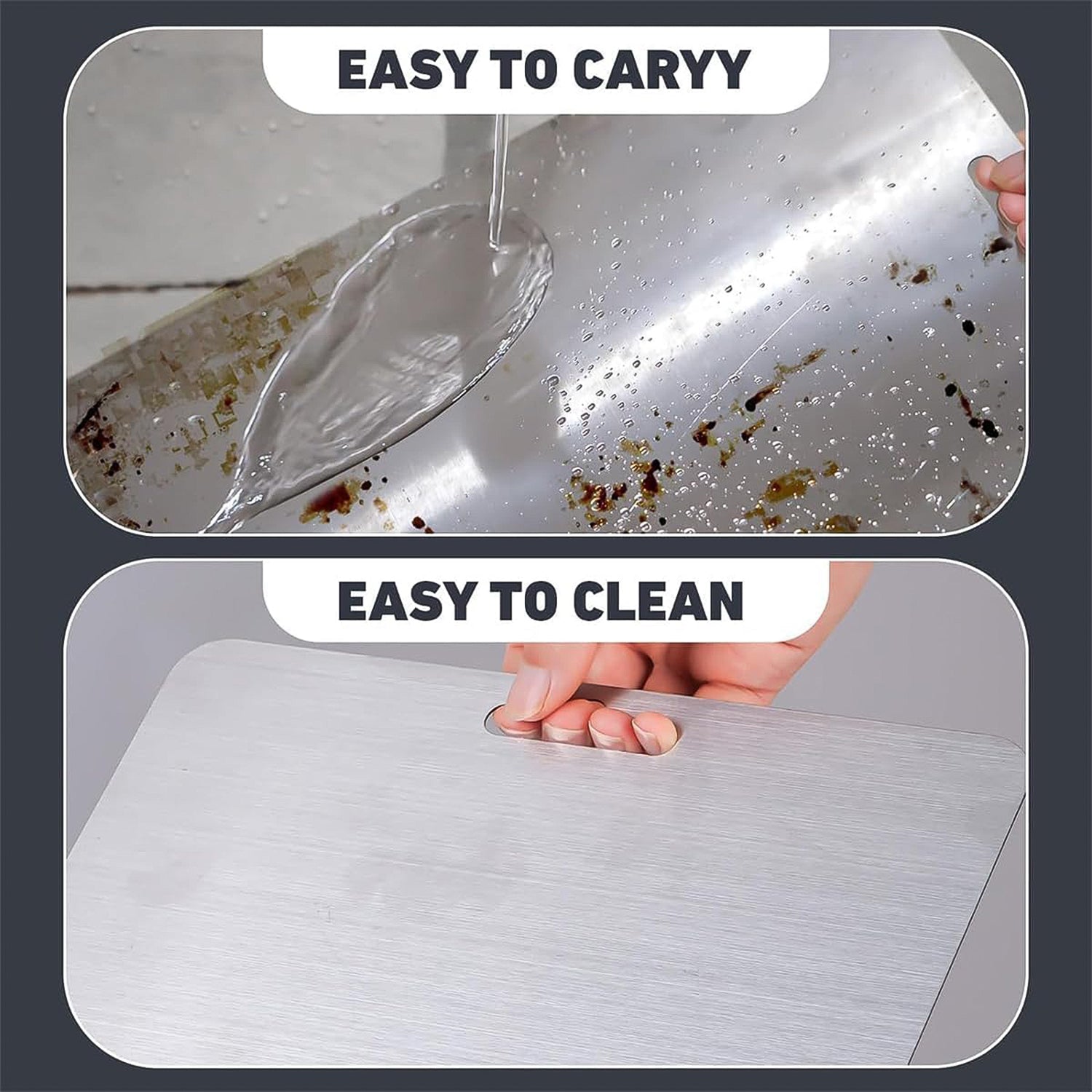 Stainless Steel Vegetable  Fruit Cutting Chopping Board - Primesmart