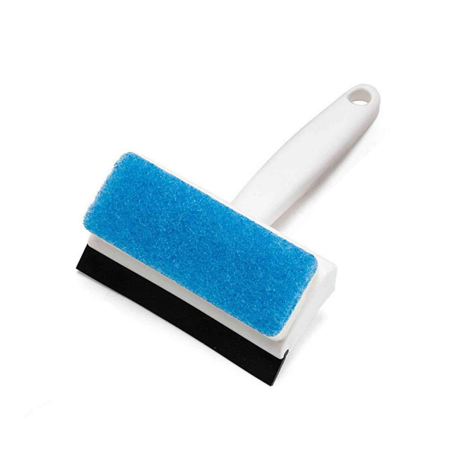 2 In 1 Glass Wiper Cleaning Brush Mirror Grout Tile Cleaner Washing Pot Brush Double-sided Glass Wipe Bathroom Wiper Window Glass Wiper