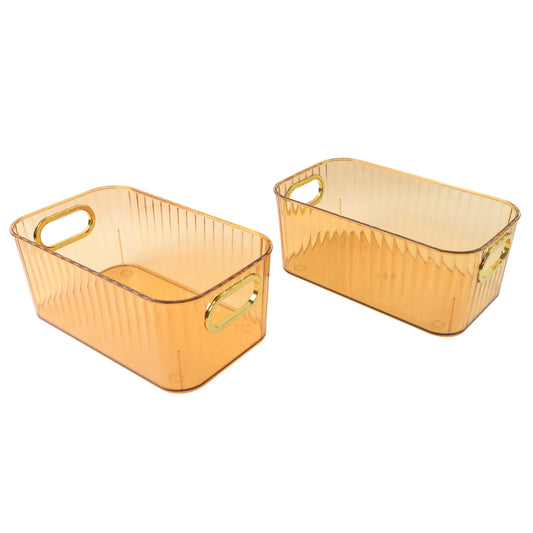 Premium Ribbed Transparent Organizer Box - Primesmart