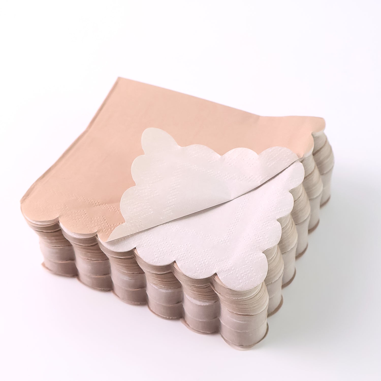 Disposable Scalloped Edge Tissue Napkins Set - Primesmart