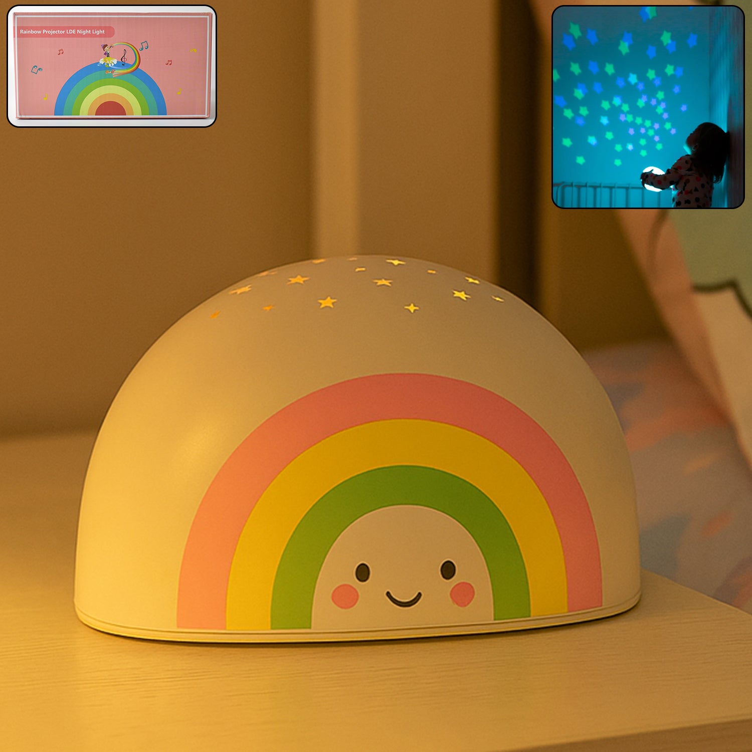 Rainbow Projector Led Night Light For Kids - Primesmart