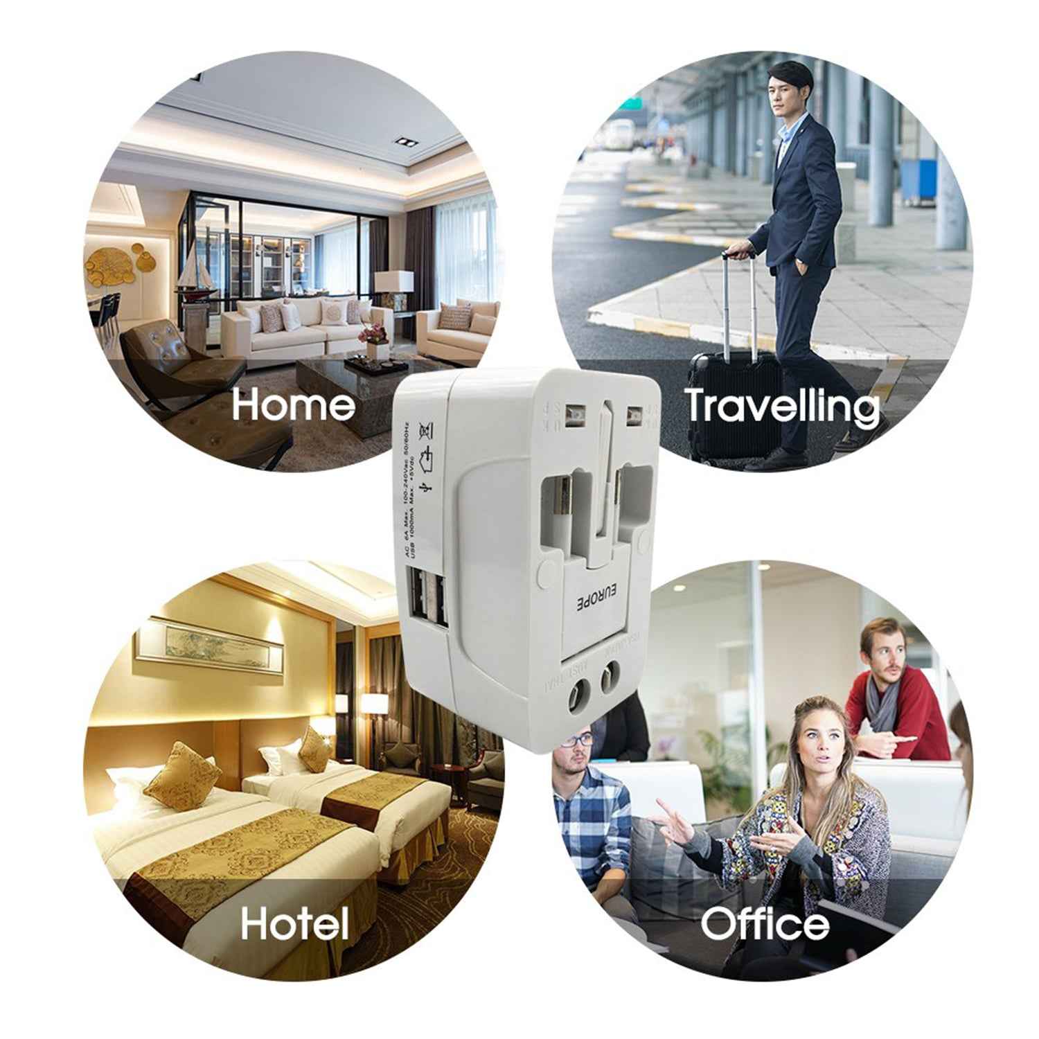 All-in-one Universal Travelling Ac Adaptor